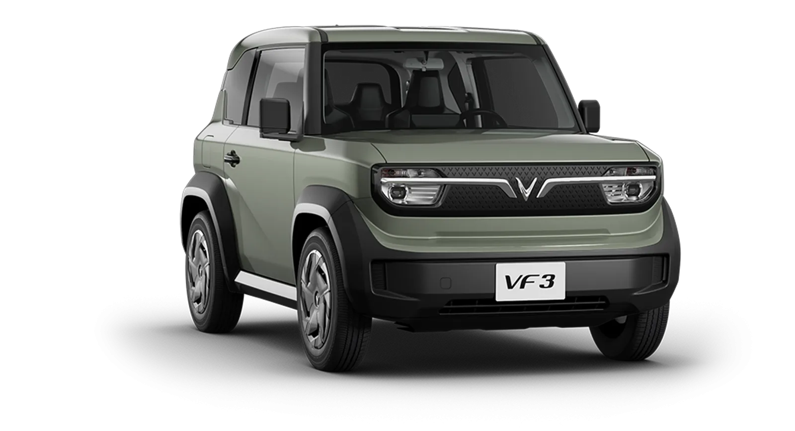 VinFast VF 3 màu Xanh Mint nóc Trắng